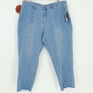 Slim-Sation  by Multiples Ankle Shape Recovery Technology Split Fray Hem 22W NWT